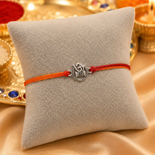 Divine Silver Om Rakhi