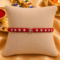 Divine Swastika Silver Rakhi Thread