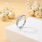 Elegant Adjustable Solitaire Diamond Ring Silver Finishing for Women