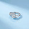 Elegant Infinity Solitaire CZ Ring for Women – Silver Plated Crystal Statement Ring