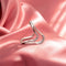 Elegant Open Wrap Ring – Silver Crystal Accent Ring