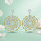 Elegant Dual-Tone Spiral Silver Drop Earrings