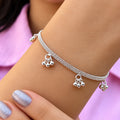 Elegant Ghungroo Charm Bracelet for Women – Silver & Gold Finish