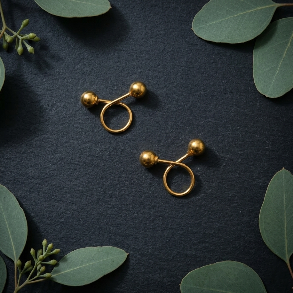 Elegant Minimalist Double Spiral Silver Earrings