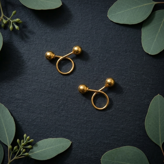 Elegant Minimalist Double Spiral Silver Earrings