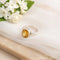 Elegant Sterling Silver Ring with a Beautiful Yellow Sapphire