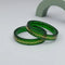 Emerald Green Transparent Glass Bangles with Gold Filigree Design