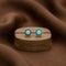Emerald Flower Silver Earring