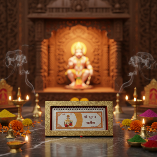 Engraved Silver Hanuman Chalisa Book