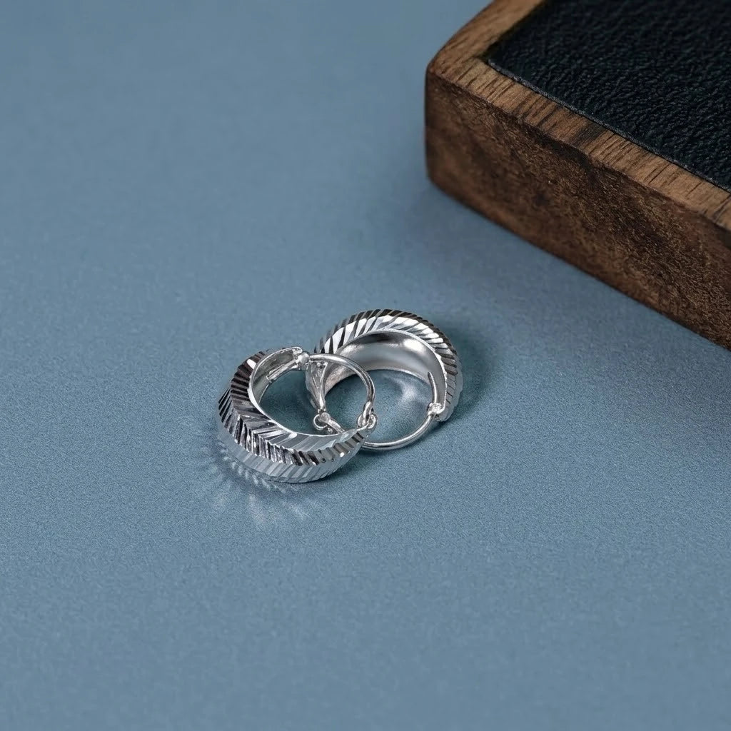 Everyday Wear 925 Silver Oval Hoops