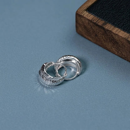 Everyday Wear 925 Silver Oval Hoops