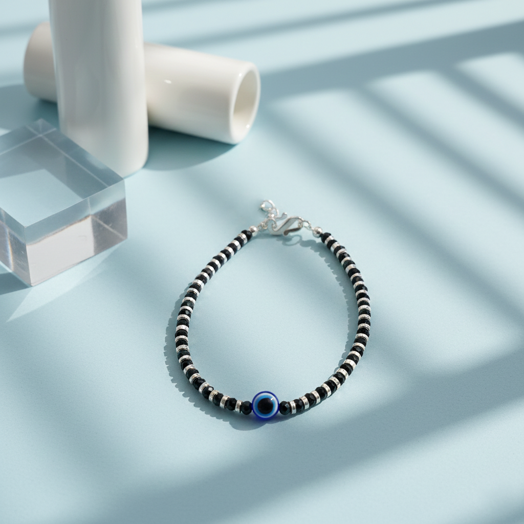 Evil Eye Protection Black Bead Bracelet Nazar Suraksha