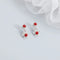 Floral Radiance Red Stone Earrings
