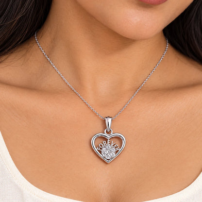 Pure Silver Forever Heart Pendant with Sparkling Stone Detailing
