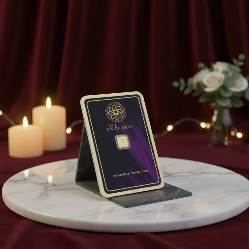 25mg Pure Gold Coin 999 Fine Gold khushbu jewellers