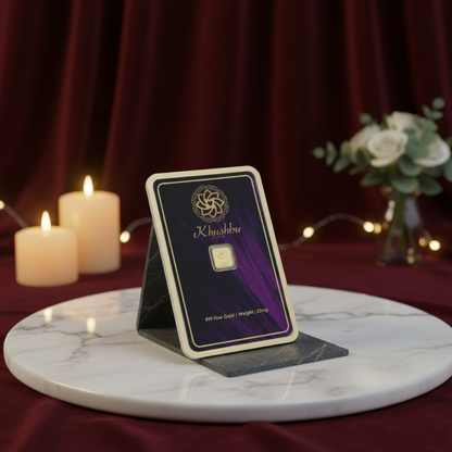 25mg Pure Gold Coin 999 Fine Gold khushbu jewellers