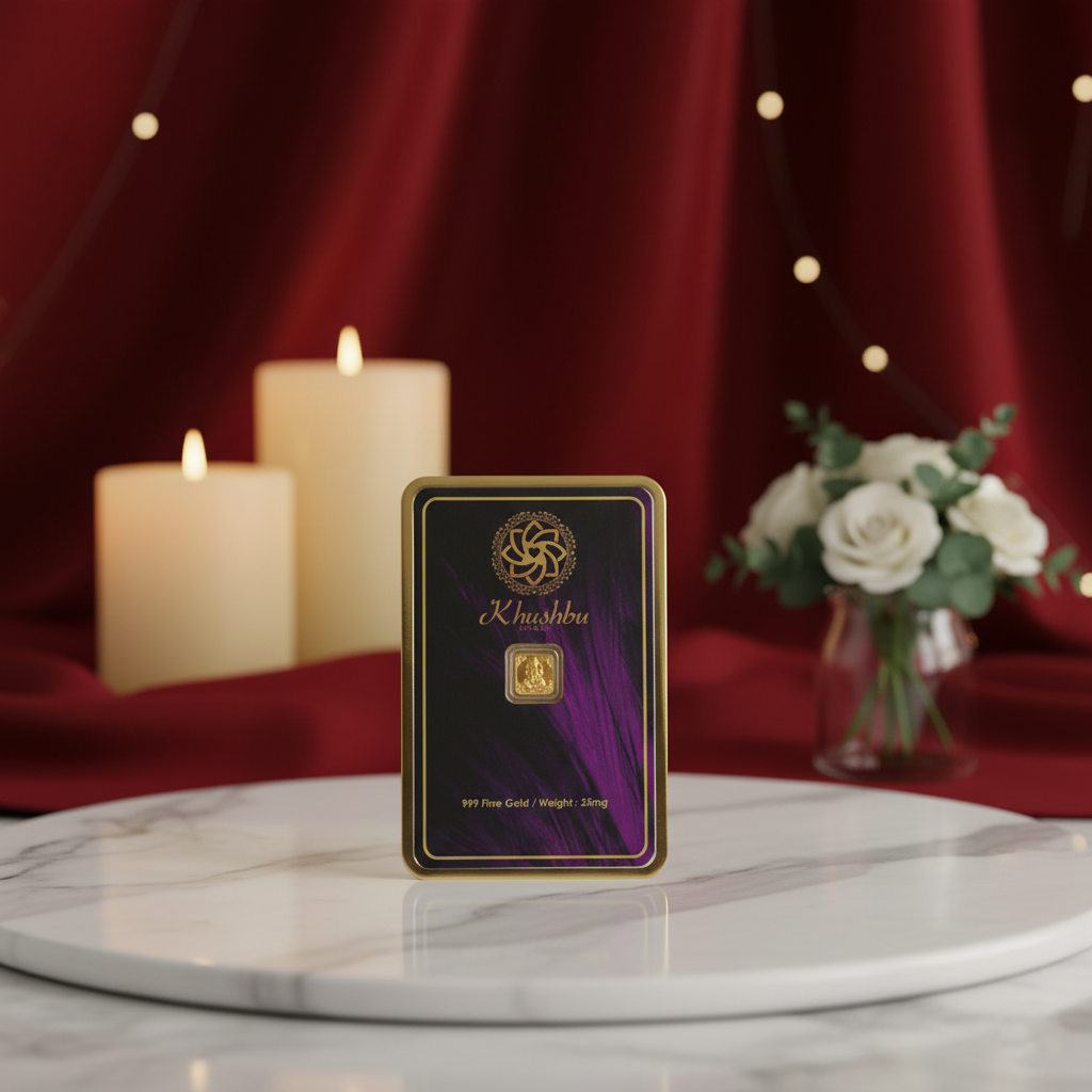25mg Pure Gold Coin 999 Fine Gold khushbu jewellers
