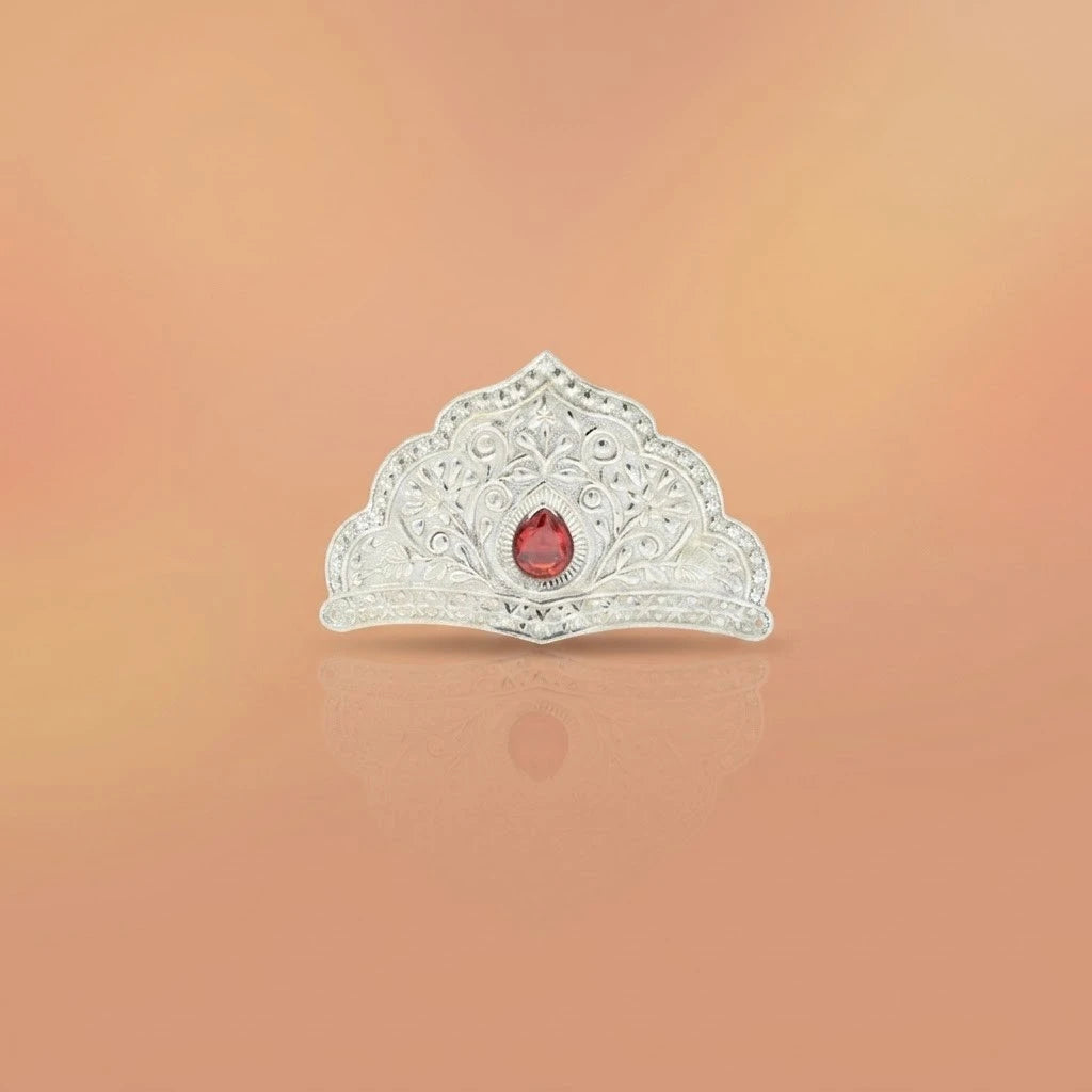 God Crown Mukut for Laddu Gopal in Silver