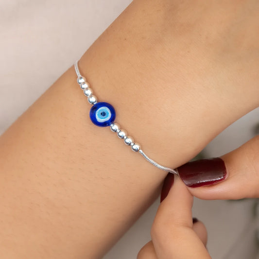 Good Luck Evil Eye Adjustable Bead Bracelet for women
