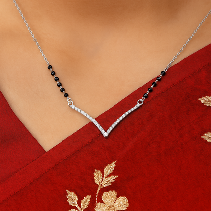 Graceful V-Cut Solitaire Mangalsutra