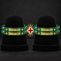 Green Designer Bangles with Elegant Golden Floral & Peacock Motifs
