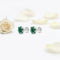 Green Gemstone Stylish Silver Earrings