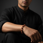 Handcrafted Silver Rudraksha Beads Bracelet