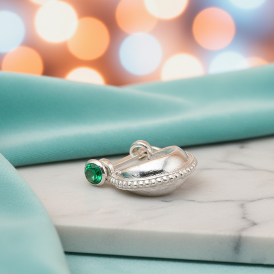 Handcrafted Silver Bali Stud Earrings for Boys