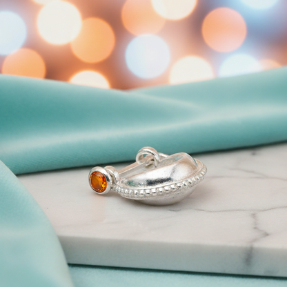 Handcrafted Silver Bali Stud Earrings for Boys