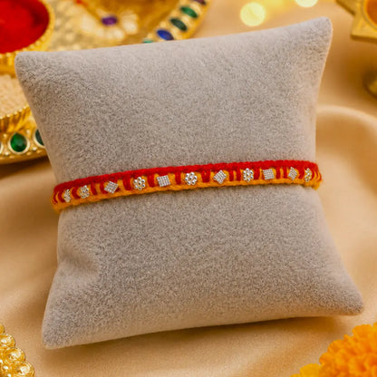 Handcrafted Silver Buds Rakhi Assorted Design