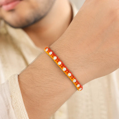 Handcrafted Silver Buds Rakhi Assorted Design (combo)