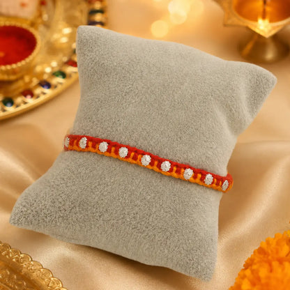 Handcrafted Silver Buds Rakhi Assorted Design (combo)