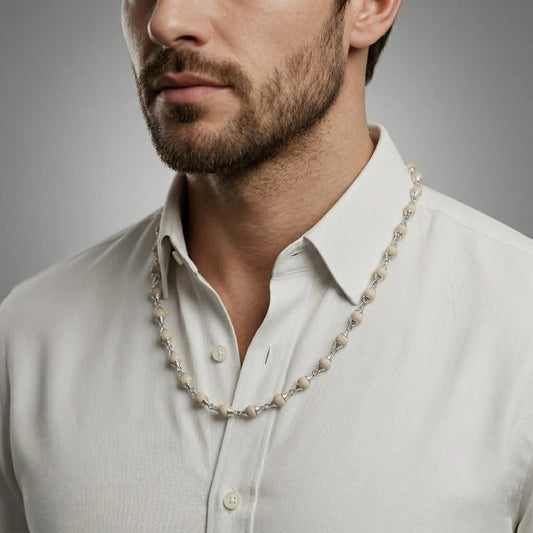 Handcrafted Spiritual Silver Original Tulsi Mala, Khushbu Jewellers