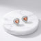 Heart Earrings Center Gem Surrounded by Crystals