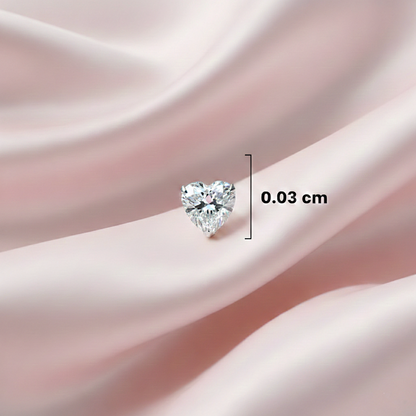 Heart Shape Diamond Nose Pin for Women