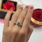 Modern Silver Ring with Green Gemstone – A Touch of Luxury