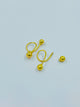 Solid Gold Plated Silver Ball Studs Earring.