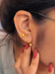 Solid Gold Plated Silver Ball Studs Earring.