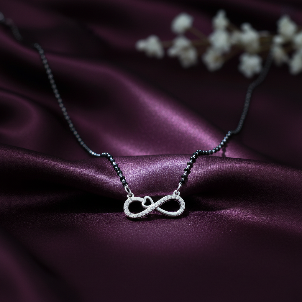 Infinite Heart Silver Mangalsutra
