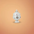 Intricate Silver Sindur Box with Floral Designs