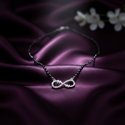 Leaf Infinity Silver Mangalsutra