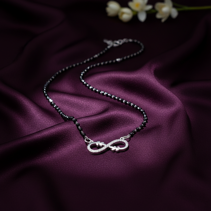 Leaf Infinity Silver Mangalsutra