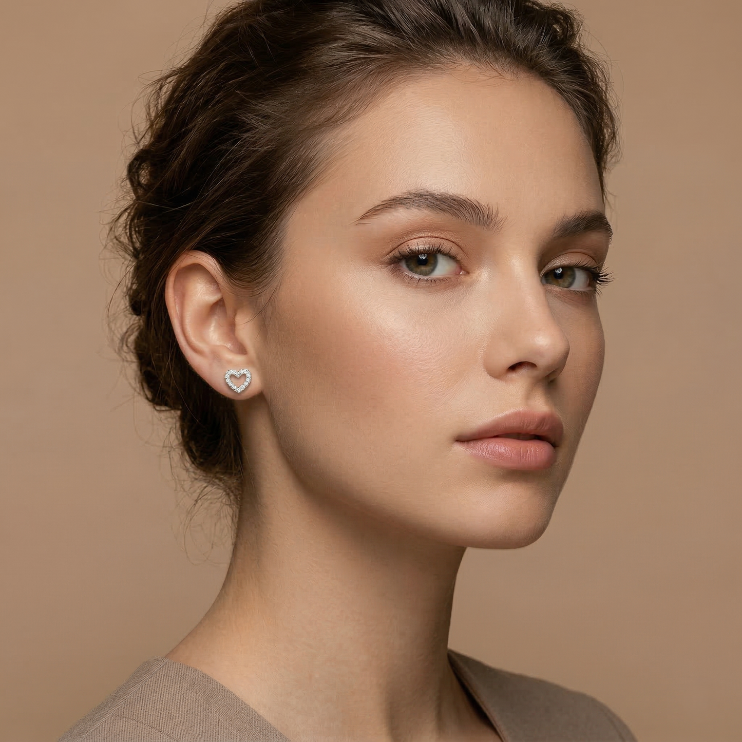 Lightweight Heart Silver Earrings