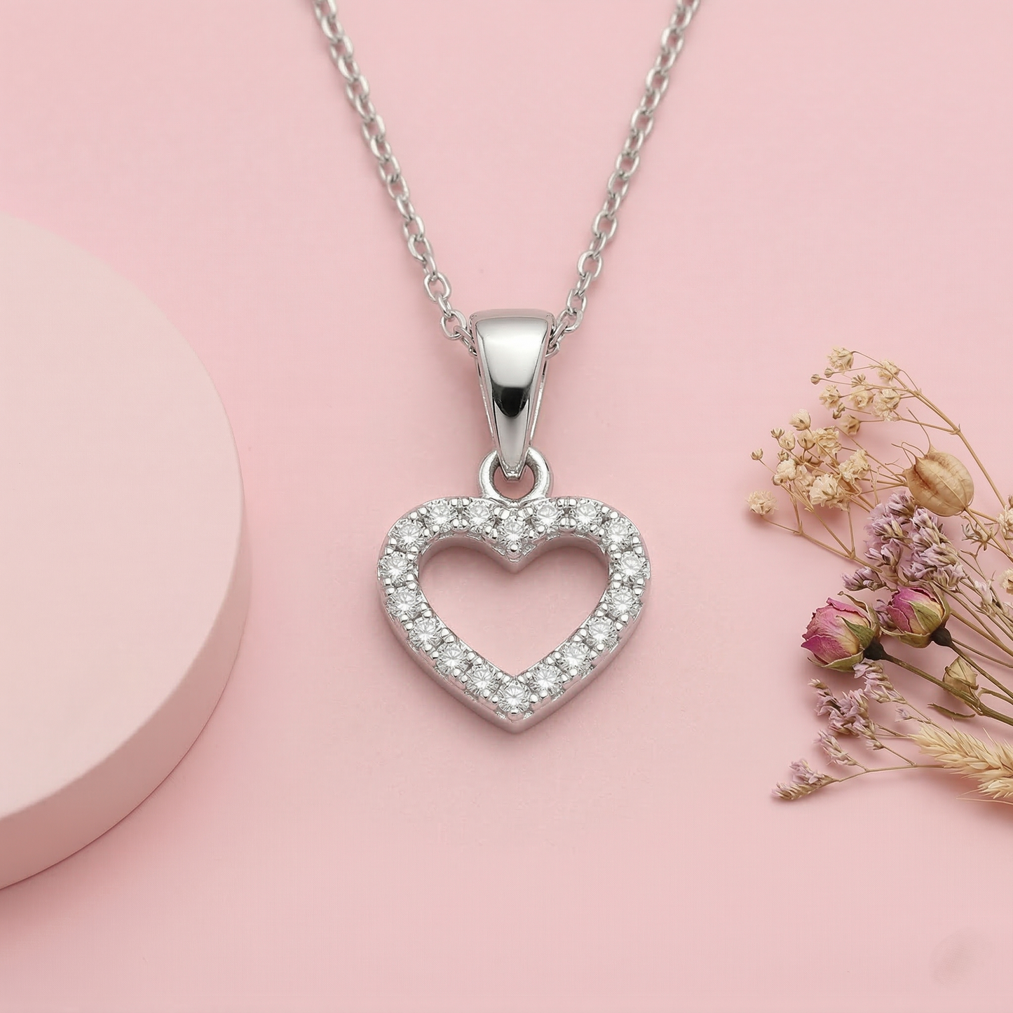 Lightweight Silver Heart Pendent