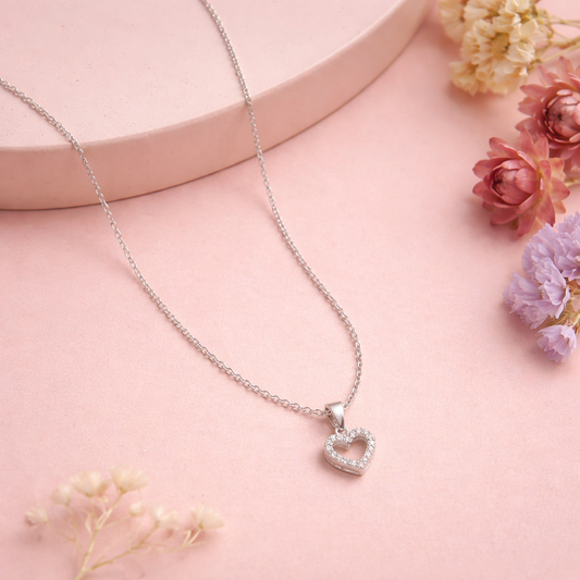 Lightweight Silver Heart Pendent