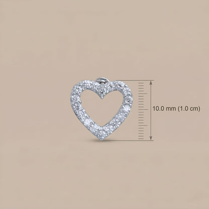 Lightweight Heart Silver Earrings