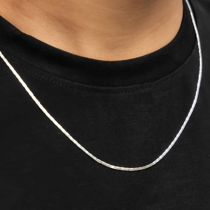 Lightweight Sterling Silver Everyday Chain for Boys and Girls
