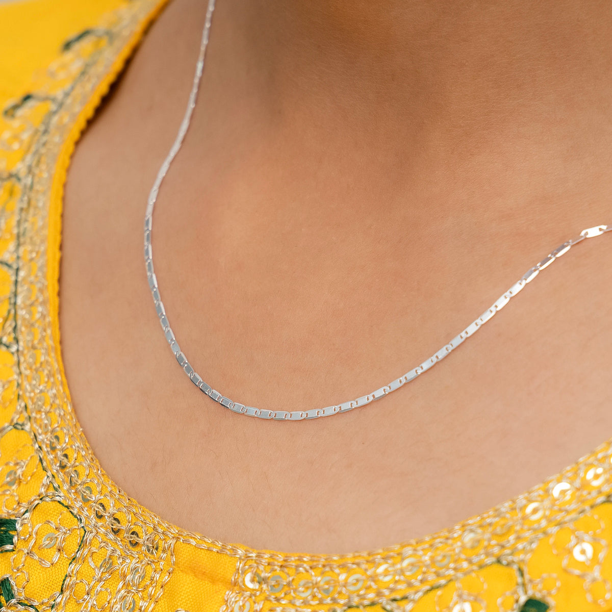 Lightweight Sterling Silver Everyday Chain for Boys and Girls
