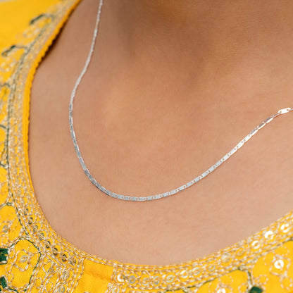 Lightweight Sterling Silver Everyday Chain for Boys and Girls
