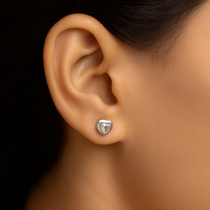 Love Heart Pendant with Crystal Earrings